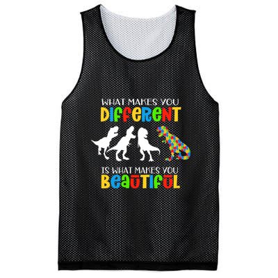 Different Beautiful Autism Awareness Puzzle Piece T Rex Mesh Reversible Basketball Jersey Tank