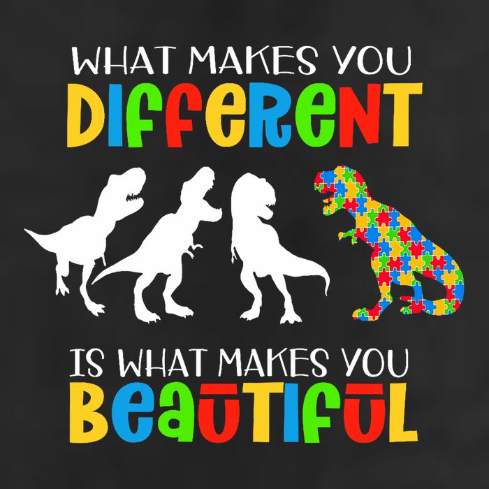 Different Beautiful Autism Awareness Puzzle Piece T Rex 25L Jumbo Tote
