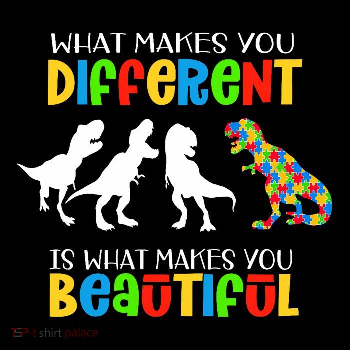 Different Beautiful Autism Awareness Puzzle Piece T Rex Toddler Sweatshirt