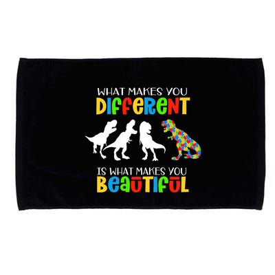 Different Beautiful Autism Awareness Puzzle Piece T Rex Microfiber Hand Towel