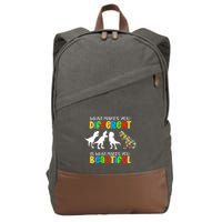 Different Beautiful Autism Awareness Puzzle Piece T Rex Cotton Canvas Backpack