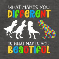 Different Beautiful Autism Awareness Puzzle Piece T Rex Vector Backpack
