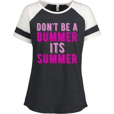 Dont Be A Bummer Its Summer Enza Ladies Jersey Colorblock Tee