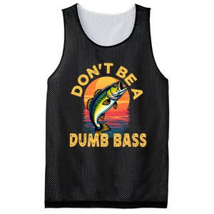 DonT Be A Dumb Bass Fish Funny Dad Fishing Mesh Reversible Basketball Jersey Tank