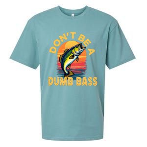 DonT Be A Dumb Bass Fish Funny Dad Fishing Sueded Cloud Jersey T-Shirt