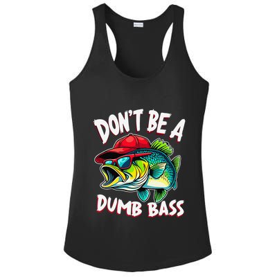 DonT Be A Dumb Bass Fishing Humor Fisherman Master Baiter .Png Ladies PosiCharge Competitor Racerback Tank