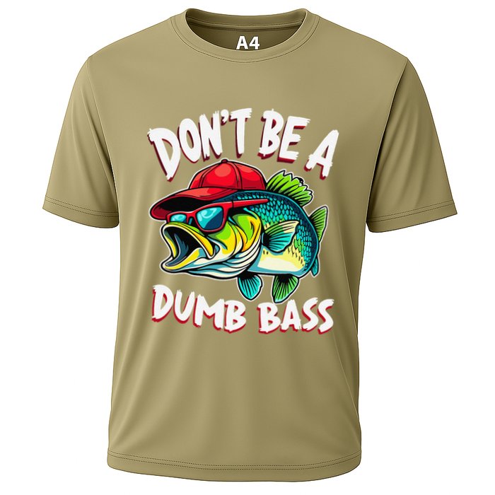DonT Be A Dumb Bass Fishing Humor Fisherman Master Baiter .Png Cooling Performance Crew T-Shirt