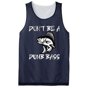 DonT Be A Dumb Bass Funny Fishing Mesh Reversible Basketball Jersey Tank