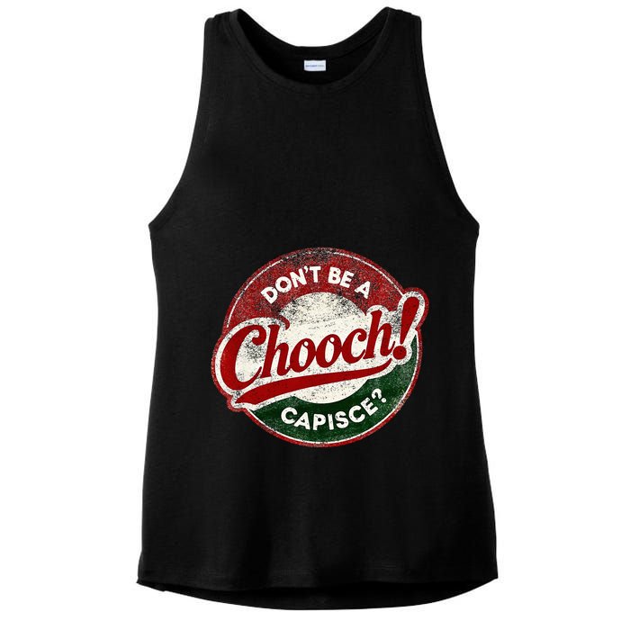 DonT Be A Chooch! Capisce Retro – Funny Italian American Ladies PosiCharge Tri-Blend Wicking Tank