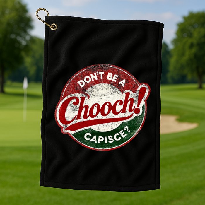 DonT Be A Chooch! Capisce Retro – Funny Italian American Golf Towel