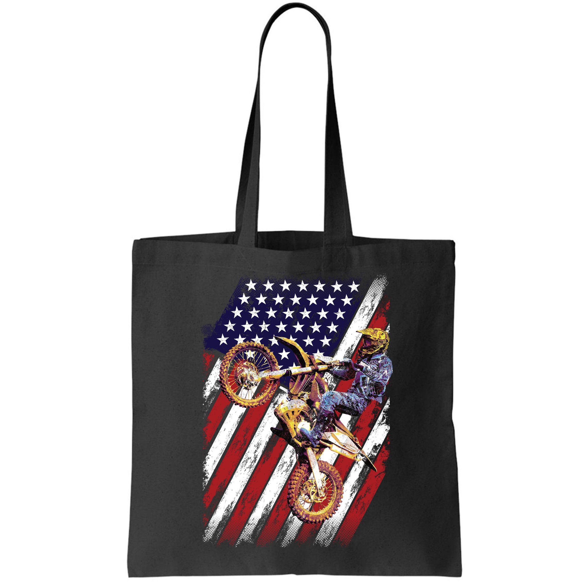 Dirt Bike American Flag Motocross Biker 4th Of July Bag