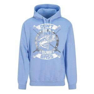 DonT Be A Dumb Bass Fly Bass Fishing Unisex Surf Hoodie