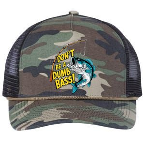 DonT Be A Dumb Bass Fun Fishing Perfect Fisherman Anglers Retro Rope Trucker Hat Cap