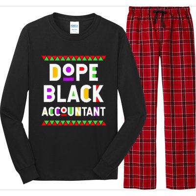 Dope Black Accountant African American Job Proud Profession Long Sleeve Pajama Set