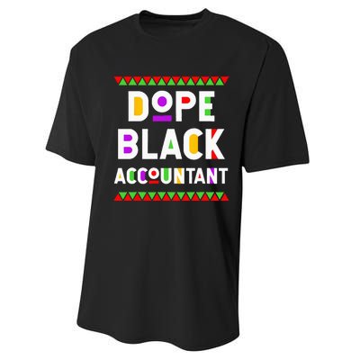 Dope Black Accountant African American Job Proud Profession Performance Sprint T-Shirt