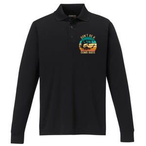 DonT Be A Dumb Bass Funny Fishing Joke Fisherman Performance Long Sleeve Polo