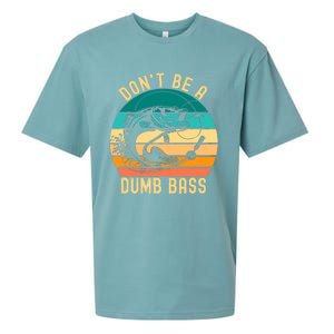 DonT Be A Dumb Bass Funny Fishing Joke Fisherman Sueded Cloud Jersey T-Shirt