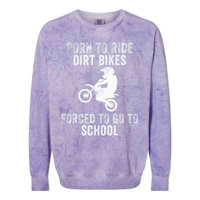 Dirt Bike Art Motocross Dirt Bike Rider Colorblast Crewneck Sweatshirt