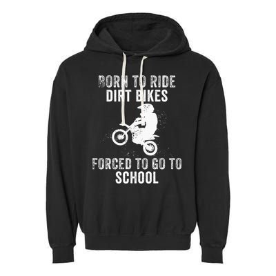 Dirt Bike Art Motocross Dirt Bike Rider Garment-Dyed Fleece Hoodie