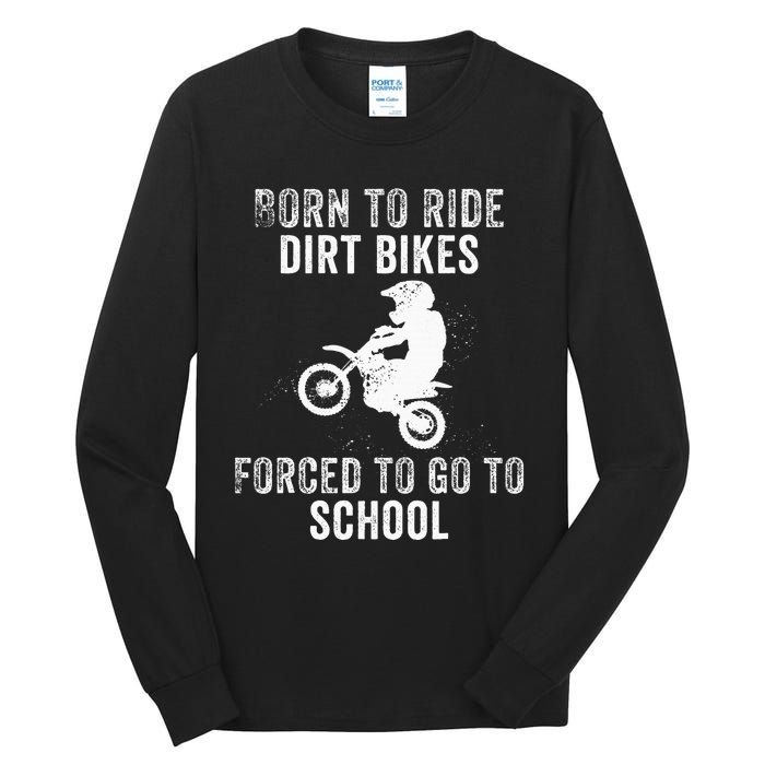 Dirt Bike Art Motocross Dirt Bike Rider Tall Long Sleeve T-Shirt