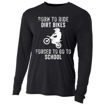 Dirt Bike Art Motocross Dirt Bike Rider Cooling Performance Long Sleeve Crew