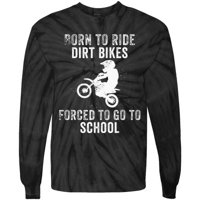 Dirt Bike Art Motocross Dirt Bike Rider Tie-Dye Long Sleeve Shirt