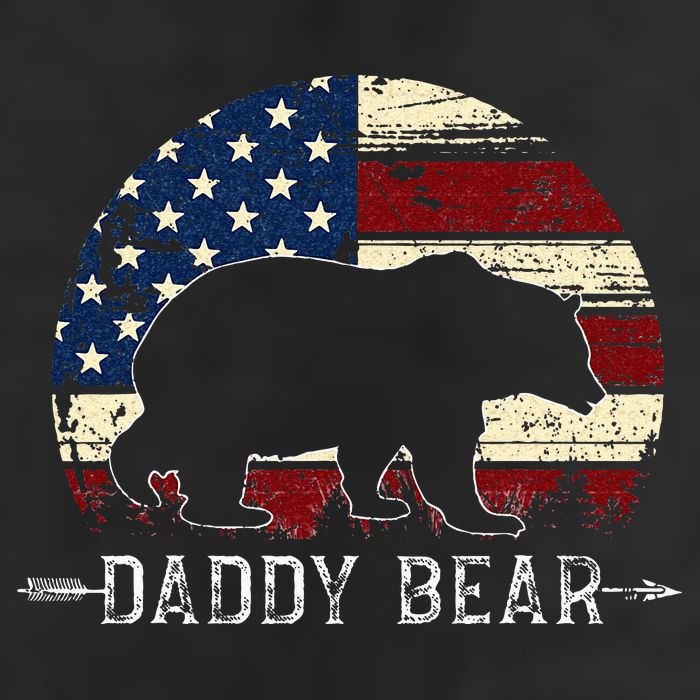 Daddy Bear American Flag 4th Of July Fathers Day Adult Drive Performance Visor