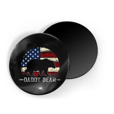 Daddy Bear American Flag 4th Of July Fathers Day Magnet