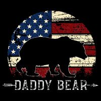 Daddy Bear American Flag 4th Of July Fathers Day Toddler T-Shirt