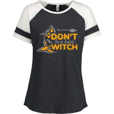 Dont Be A Basic Witch Witch Gift Enza Ladies Jersey Colorblock Tee