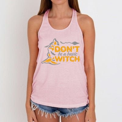 Dont Be A Basic Witch Witch Gift Women's Knotted Racerback Tank