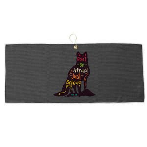 Don't Be Afraid Just Believe Large Microfiber Waffle Golf Towel