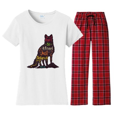 DonT Be Afraid Just Believe Women's Flannel Pajama Set