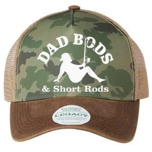 Dad Bods And Short Rods Funny Man Fishing Lovers Legacy Tie Dye Trucker Hat