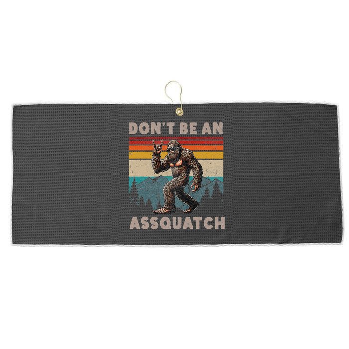 DonT Be An Assquatch Outdoor Sasquatch Funny Bigfoot Large Microfiber Waffle Golf Towel