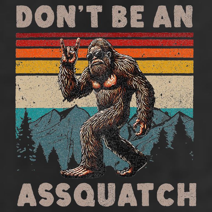 DonT Be An Assquatch Outdoor Sasquatch Funny Bigfoot Large Microfiber Waffle Golf Towel