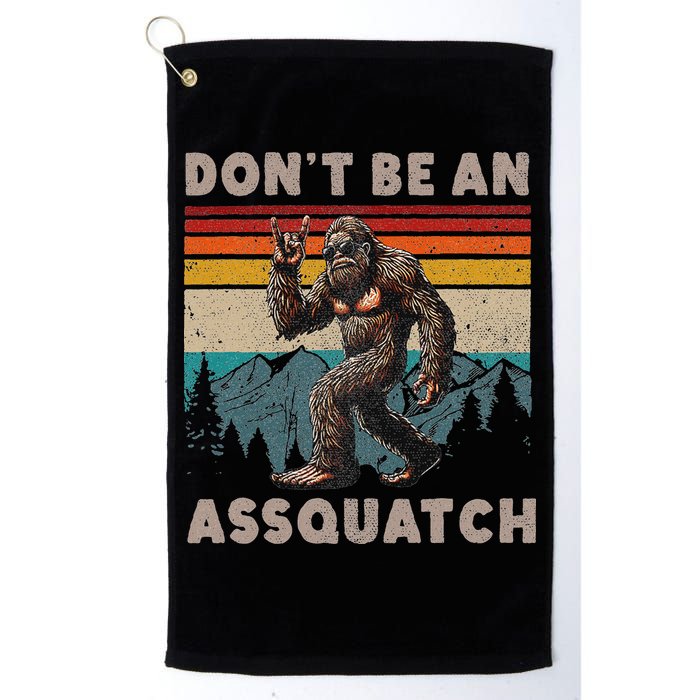 DonT Be An Assquatch Outdoor Sasquatch Funny Bigfoot Golf Towel