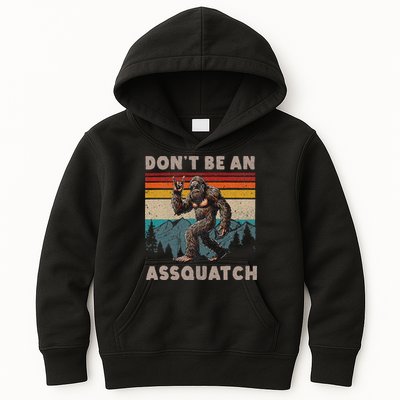 DonT Be An Assquatch Outdoor Sasquatch Funny Bigfoot Kids Hoodie