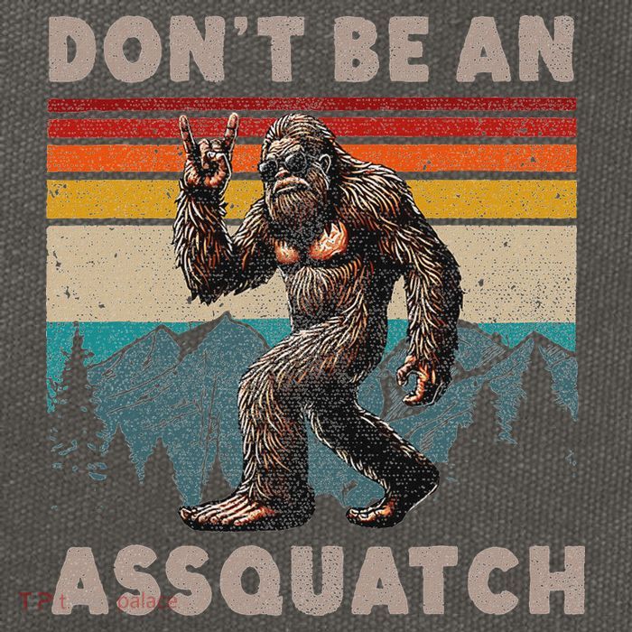 DonT Be An Assquatch Outdoor Sasquatch Funny Bigfoot Cotton Canvas Backpack
