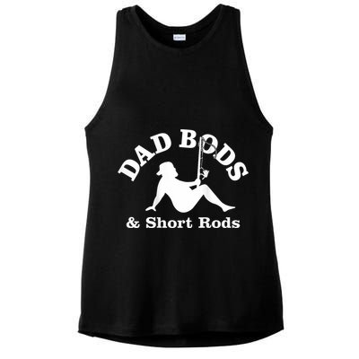 Dad Bods And Short Rods Funny Man Fishing Lovers Ladies PosiCharge Tri-Blend Wicking Tank