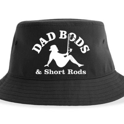 Dad Bods And Short Rods Funny Man Fishing Lovers Sustainable Bucket Hat