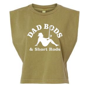 Dad Bods And Short Rods Funny Man Fishing Lovers Garment-Dyed Women's Muscle Tee