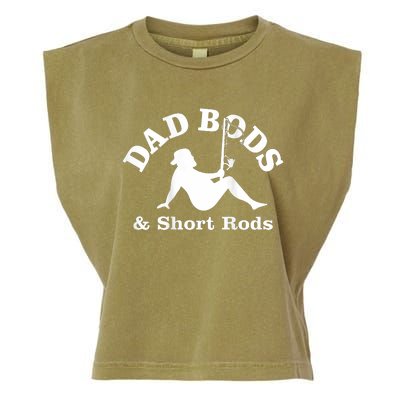 Dad Bods And Short Rods Funny Man Fishing Lovers Garment-Dyed Women's Muscle Tee