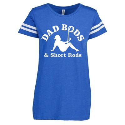 Dad Bods And Short Rods Funny Man Fishing Lovers Enza Ladies Jersey Football T-Shirt