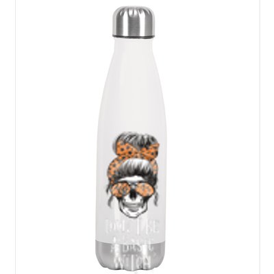 Dont Be A Basic Witch Halloween Skull Funny Great Gift Stainless Steel Insulated Water Bottle