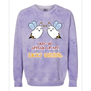 DonT Be Afraid Of My Boo Bees Halloween Gift Colorblast Crewneck Sweatshirt