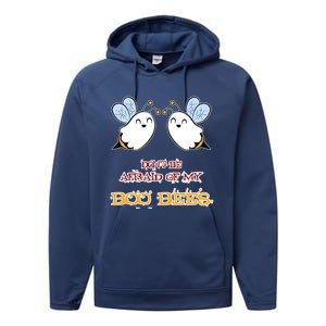 DonT Be Afraid Of My Boo Bees Halloween Gift Performance Fleece Hoodie