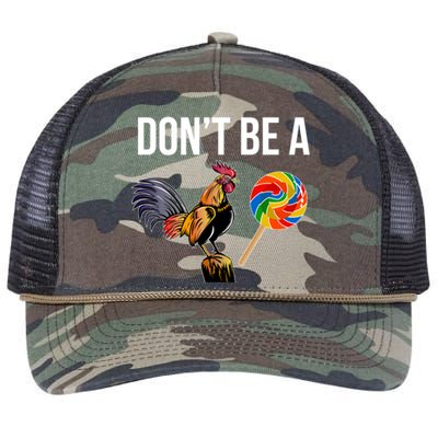 DonT Be A Sucker Cock Funny Rooster Inappropriate Humor Retro Rope Trucker Hat Cap