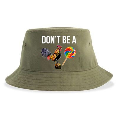 DonT Be A Sucker Cock Funny Rooster Inappropriate Humor Sustainable Bucket Hat