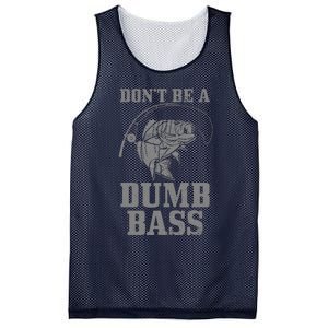 DonT Be A Dumb Bass Fishing Funny Fish Fisherman Mesh Reversible Basketball Jersey Tank